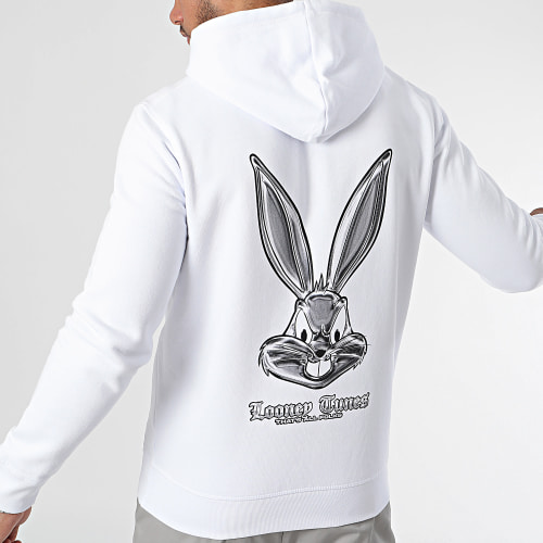 Sweat Capuche Angry Bugs Bunny Chrome Blanc
