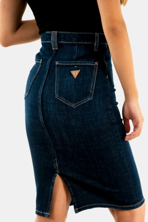 jupe guess jeans britt longuette bezi be zircon