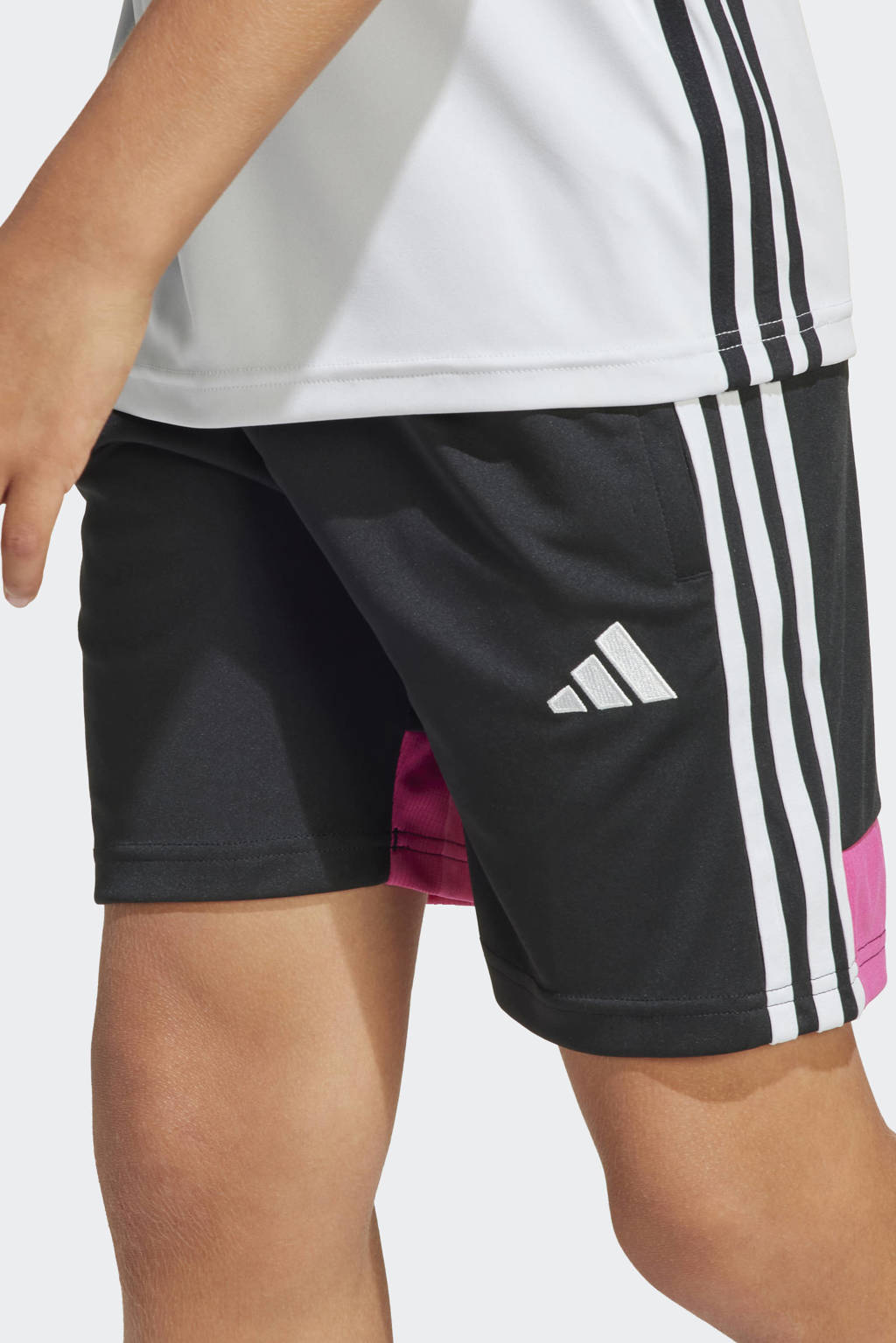 adidas voetbalshort Tiro 25 Essentials zwart/wit/fuchsia