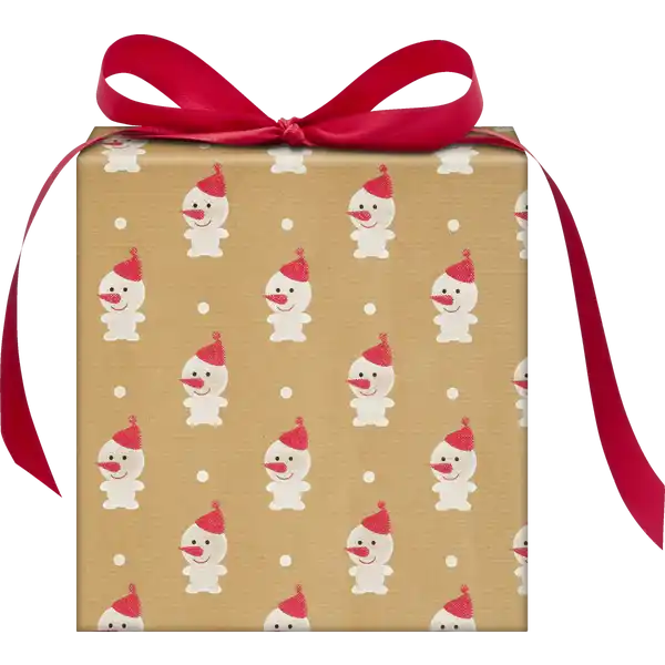 Recycling-Geschenkpapier mit Schaumflock