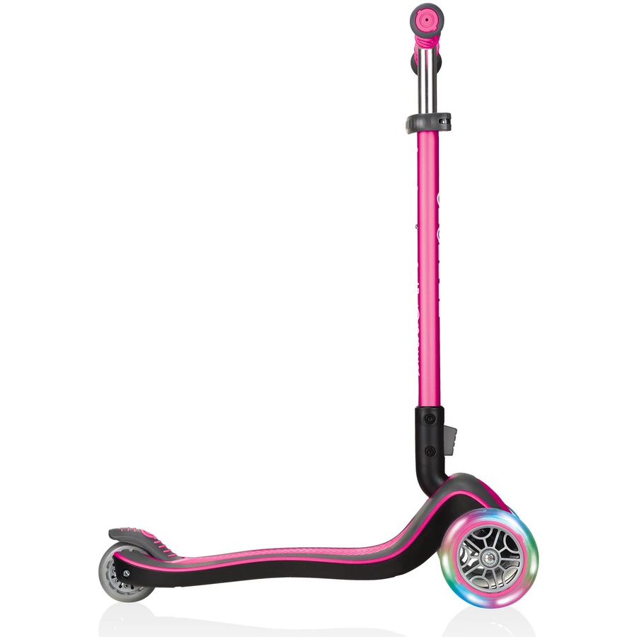 GLOBBER Scooter ELITE DELUXE LIGHTS mit Leuchtrollen, pink