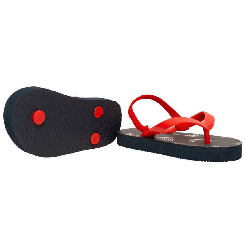 Tongs imprimé voiliers pour garçon - Rouge