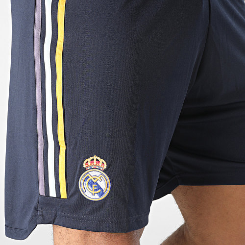 Short Jogging A Bandes Real Madrid HR3800 Bleu Marine
