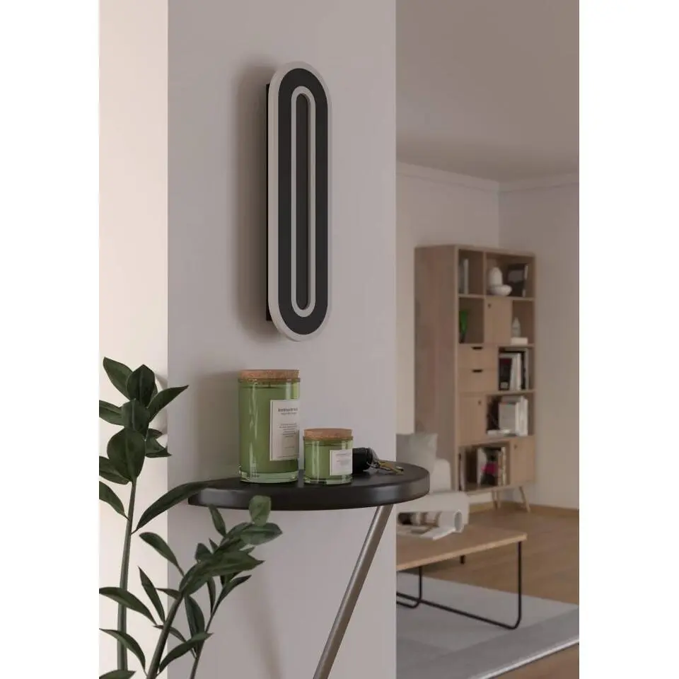 EGLO Macchioni Wandlamp - LED - Kunststof - Zwart/Wit