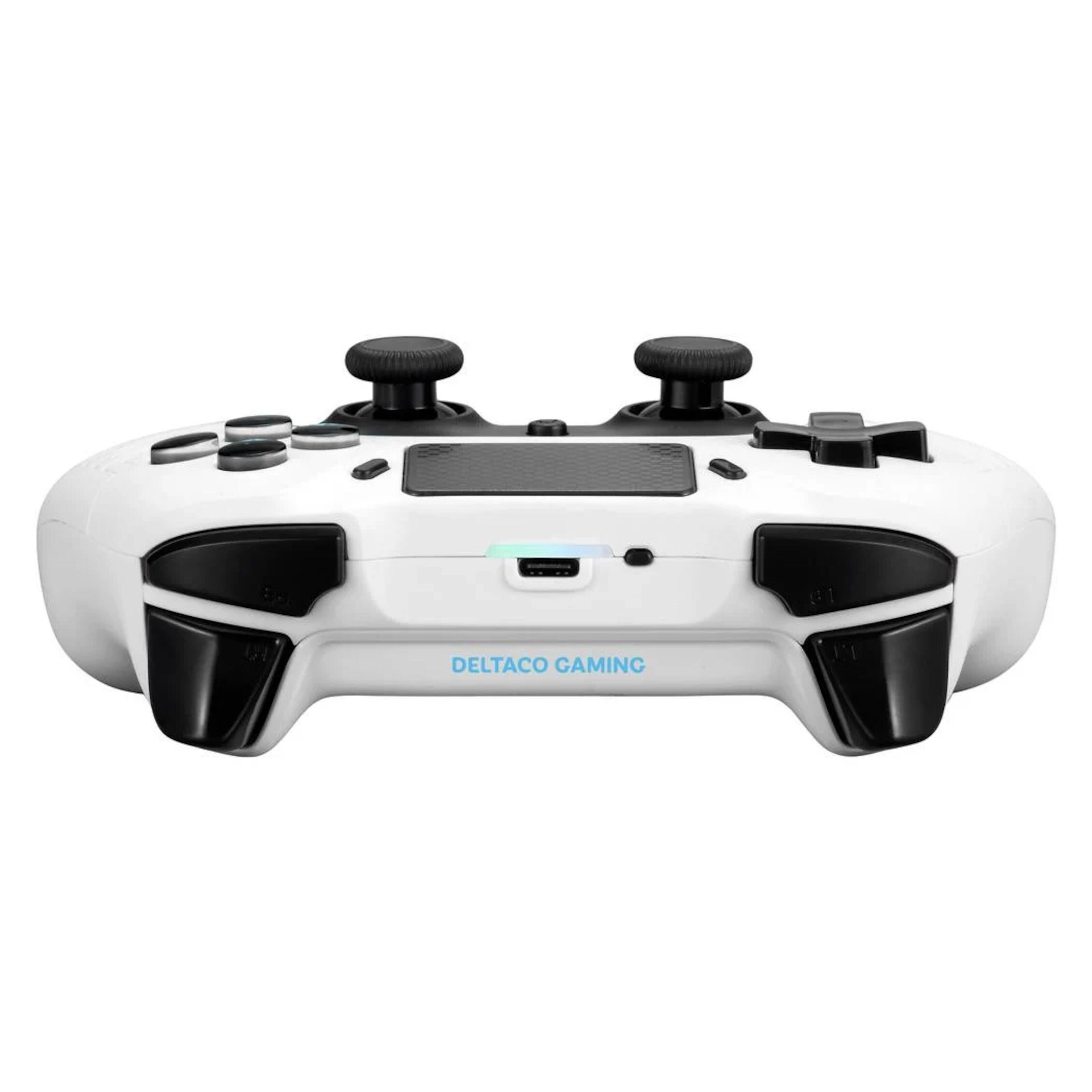 Deltaco Trådløs håndkontroller for PS4 og PC Hvit