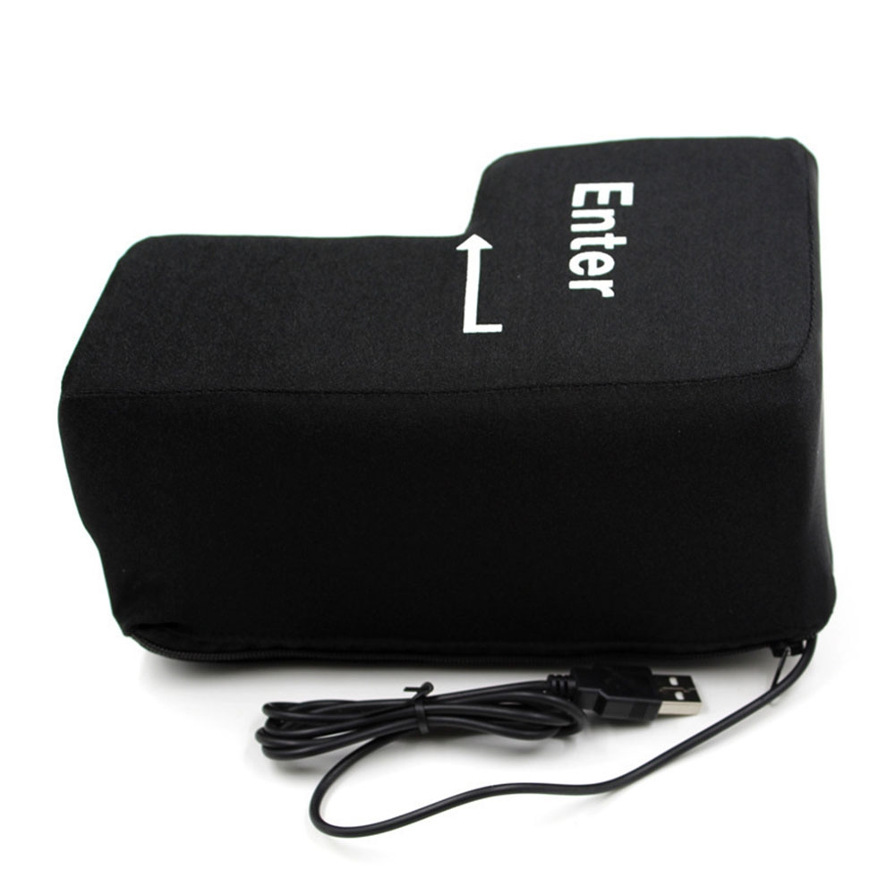 (21 cm) XXL Enter Taste Anti-Stress Kissen Grosse Eingabetaste USB-Anschluss PC / Laptop