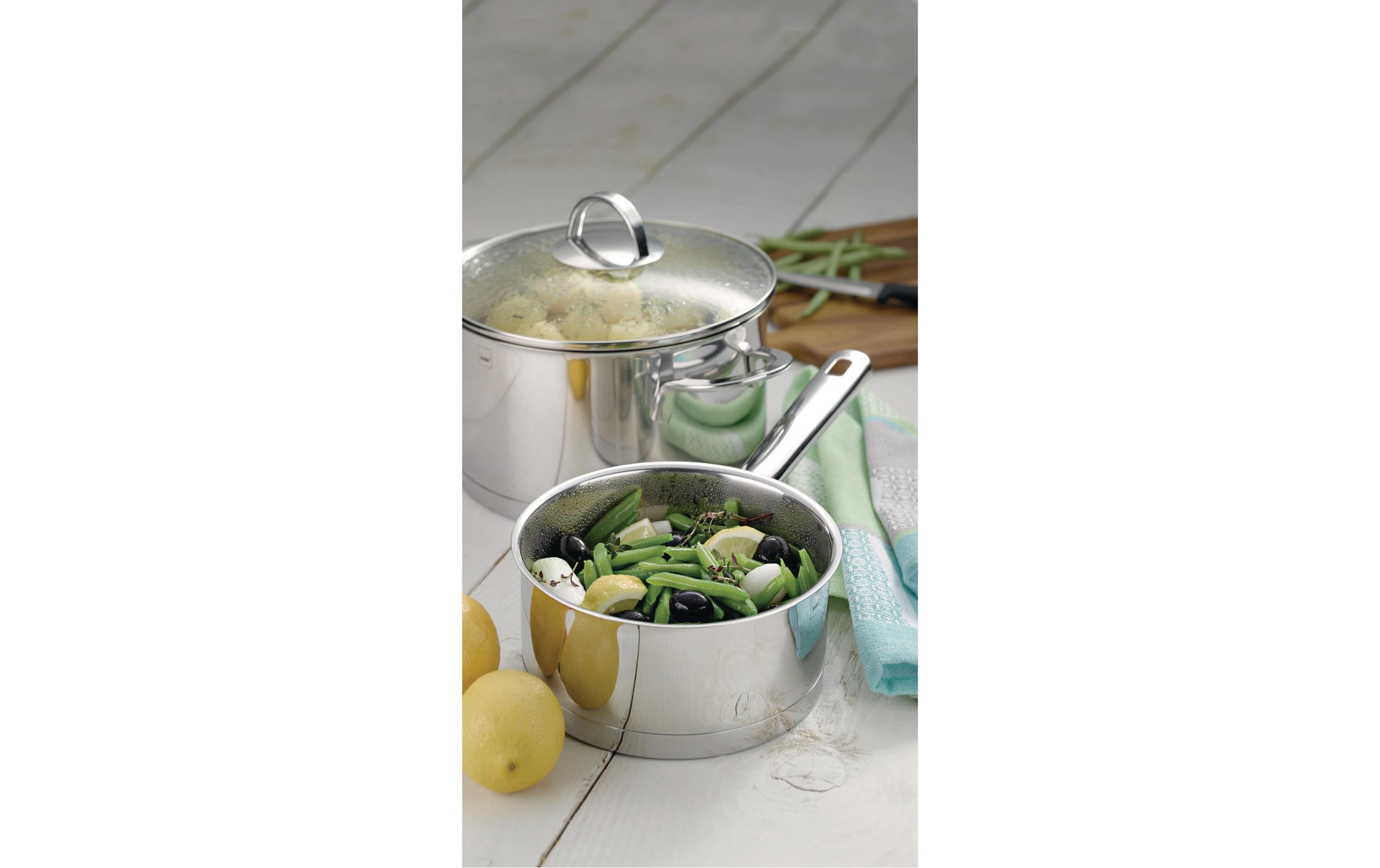 Kochtopf-Set Cailin 4-teilig<br>Topfset mit vier Pfannen und drei Glasdeckeln