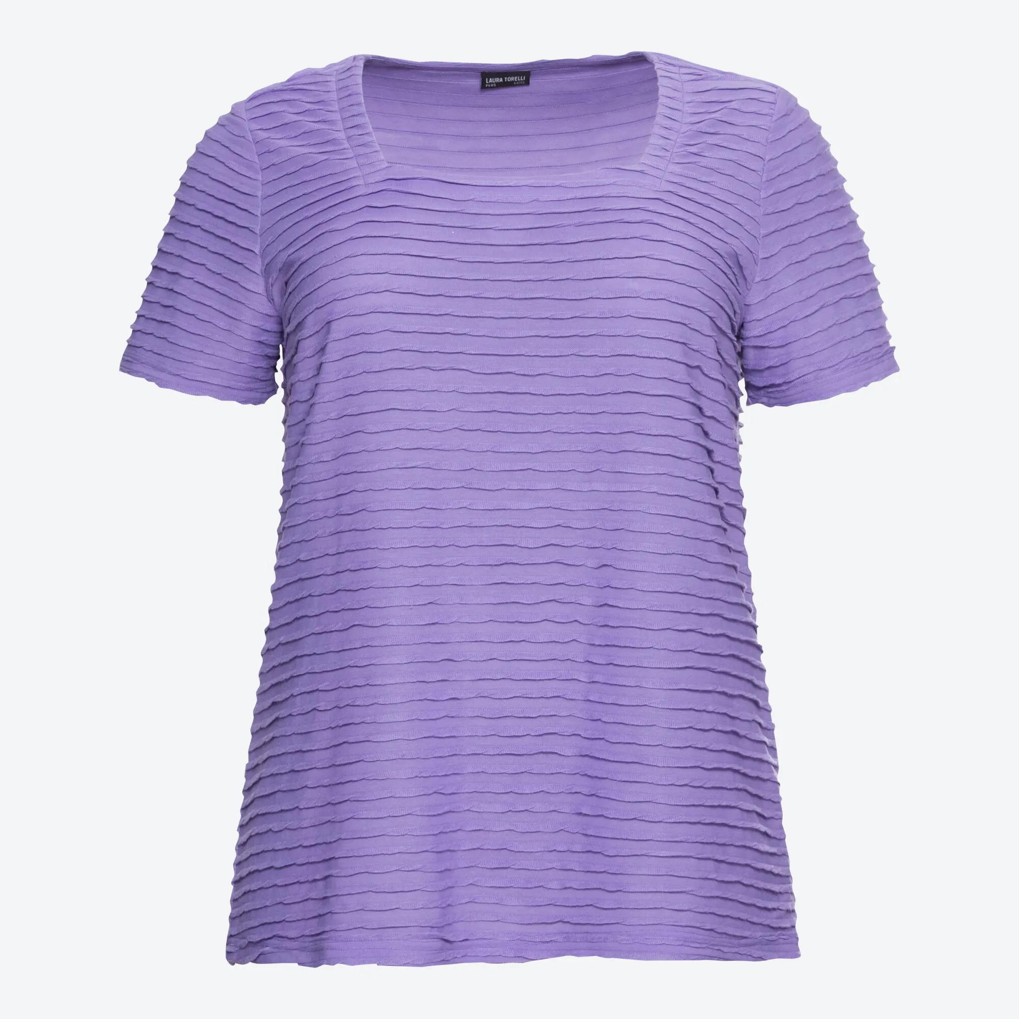 Damen-T-Shirt mit Streifen-Struktur, große Größen