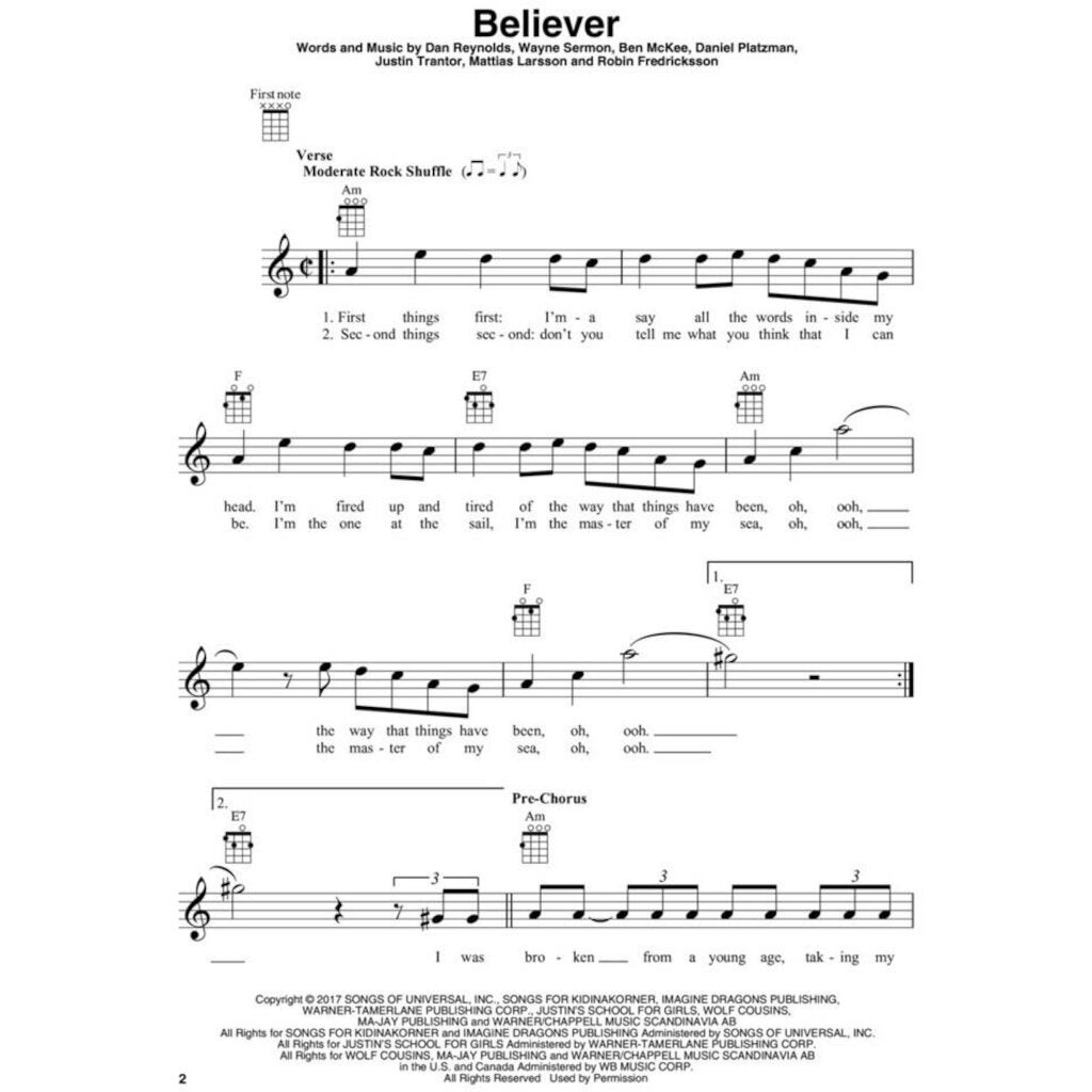 Hal Leonard 40 Most Streamed Songs for Ukulele