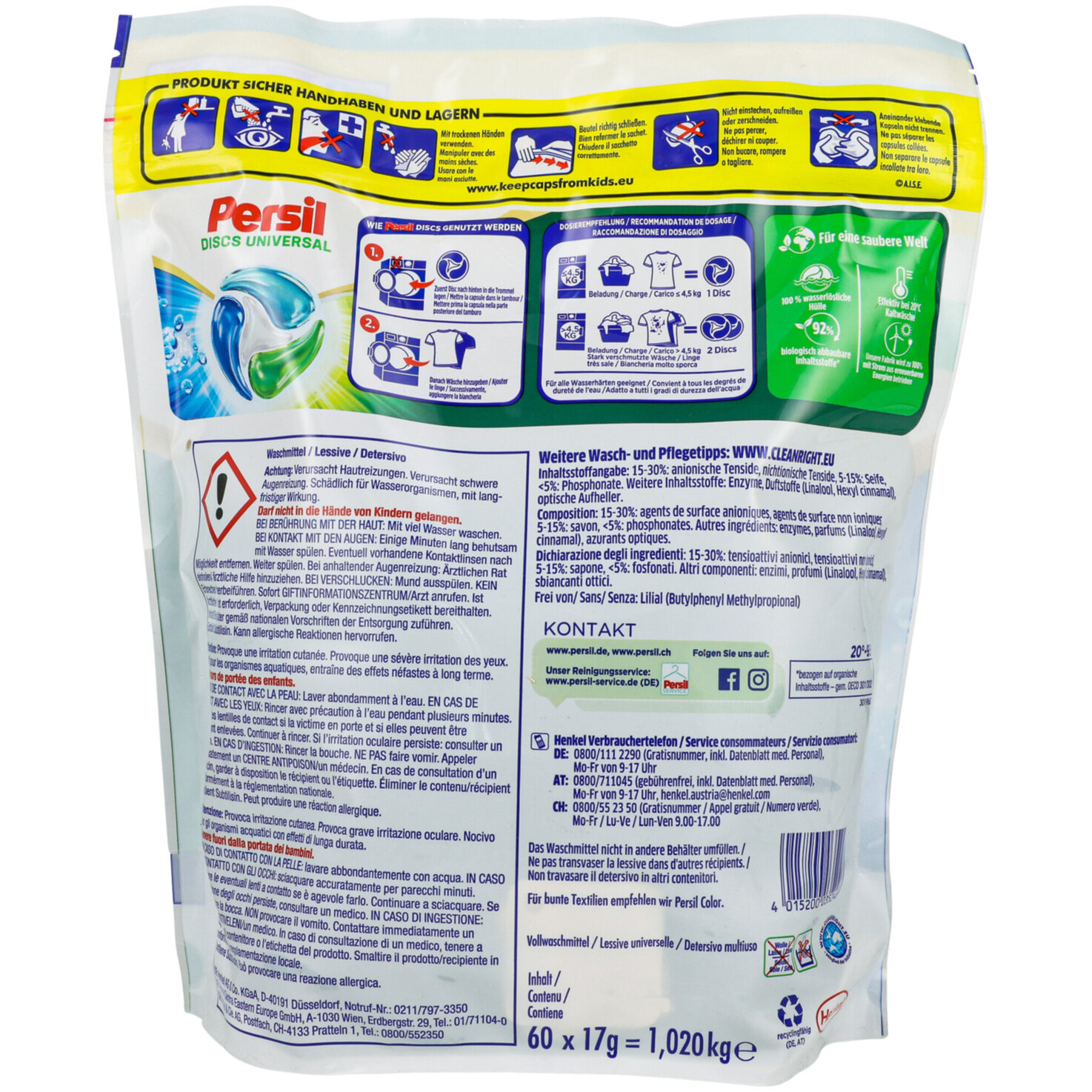 Persil 4in1 Discs Universal 60 Waschgänge