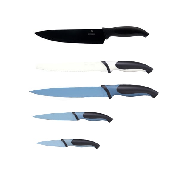 Set de 5 couteaux avec support Invisible - 6 pièces