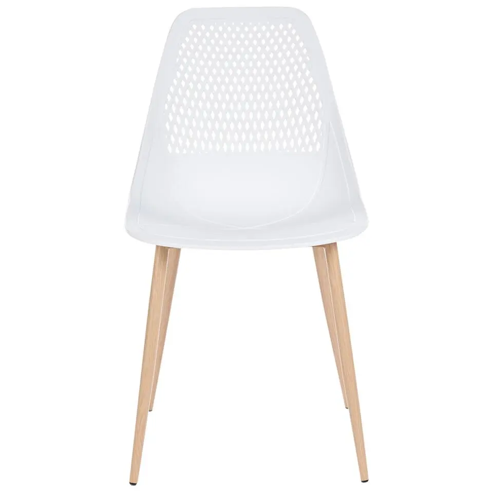 HAZELTON - Set van 4 stoelen - Wit - Synthetisch materiaal