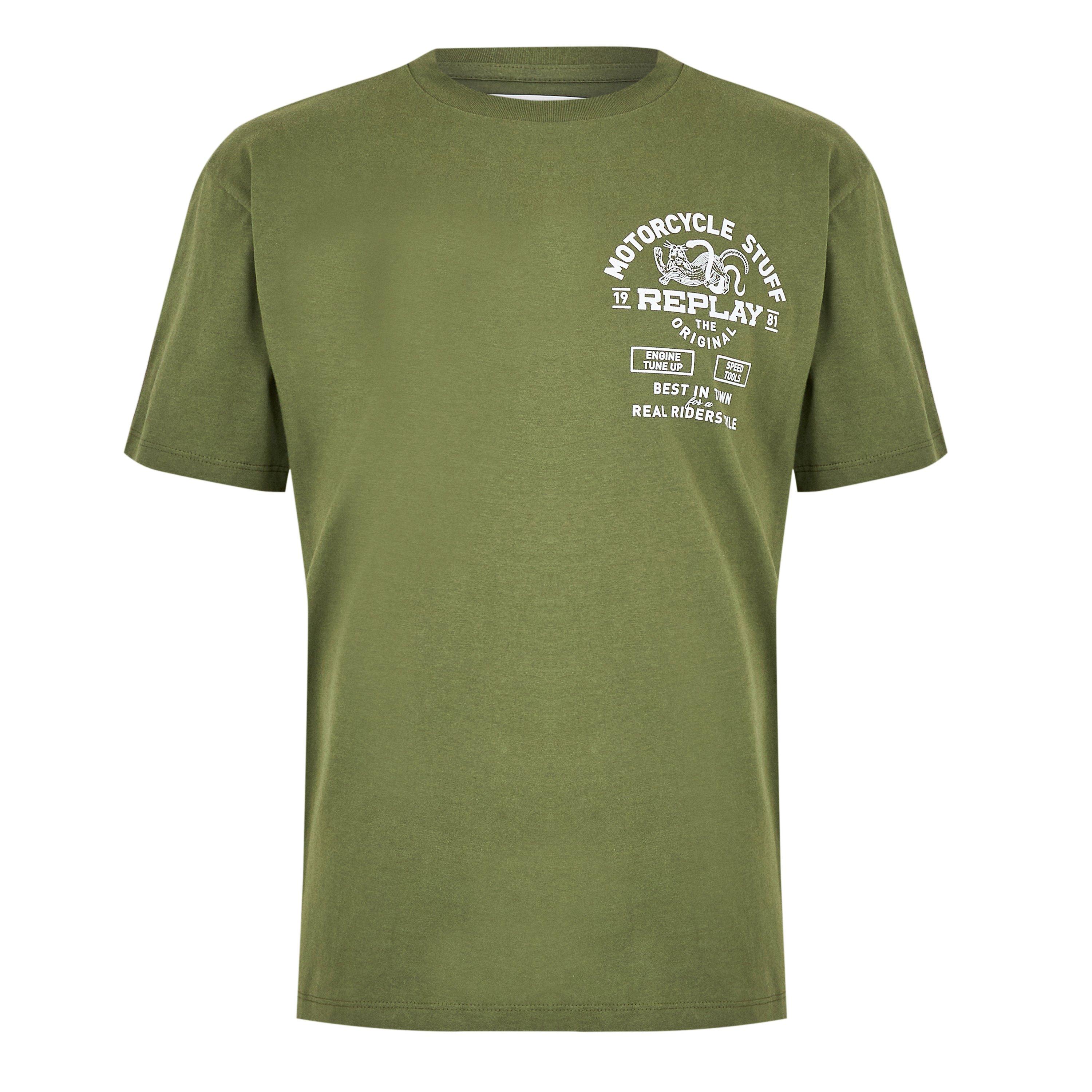 Replay Motorcycle Stuff Regular Fit T Shirt
