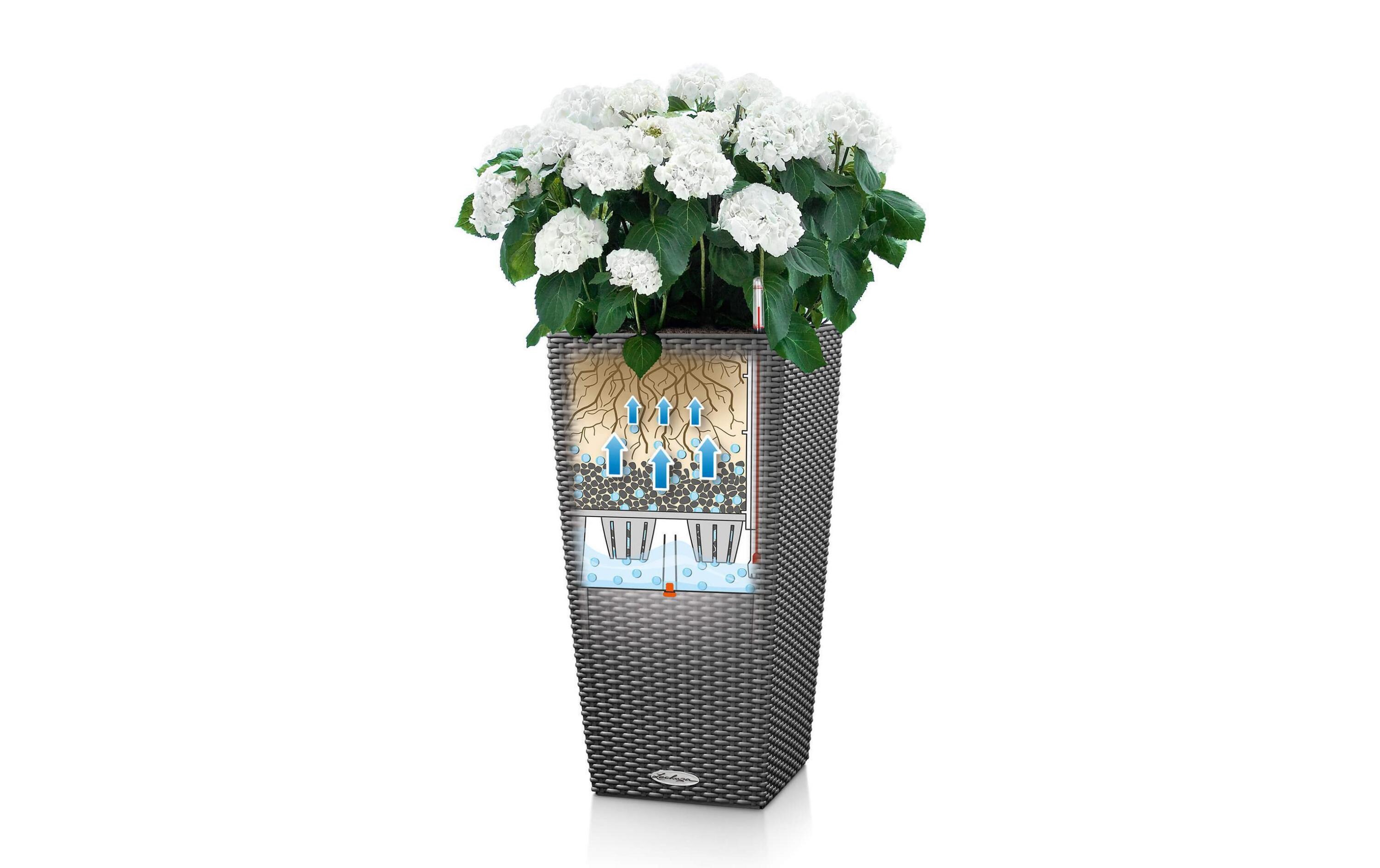 Blumentopf Cubico Cottage 40 Weiss<br>Pflanzengefäss, weiss