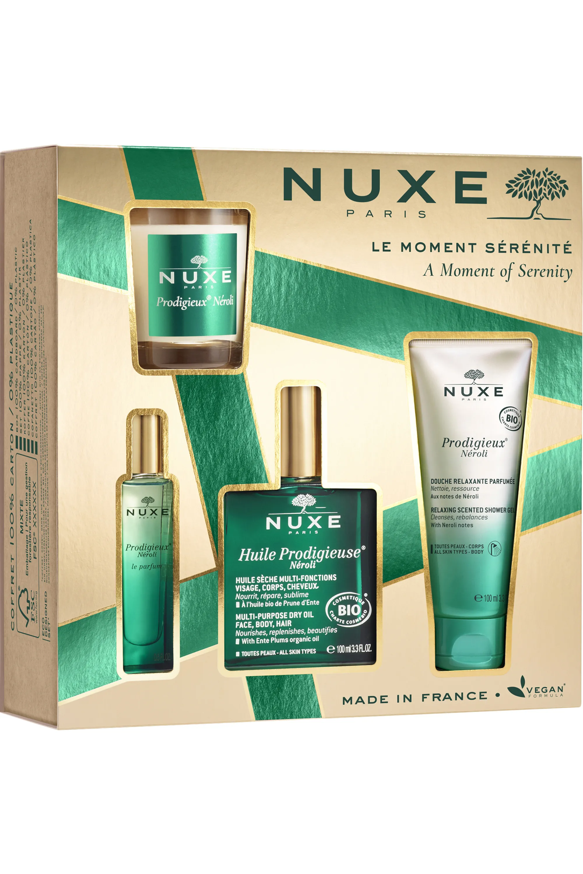 Nuxe Coffret relaxant Le Moment Sérénité avec l’Huile Prodigieuse® Néroli 100ml-215 ml