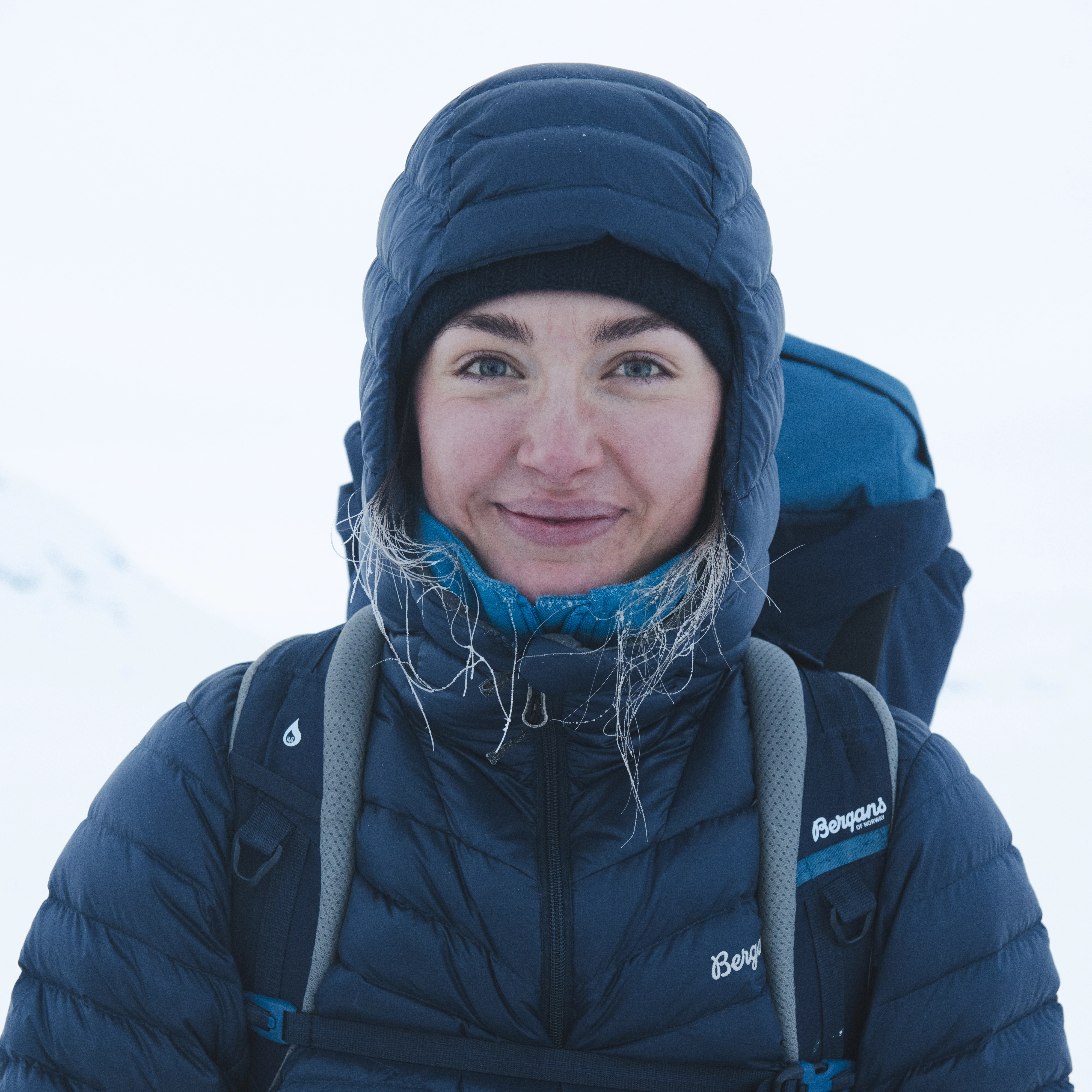 Rabot Light Down Jacket Hood Women Navy Blue