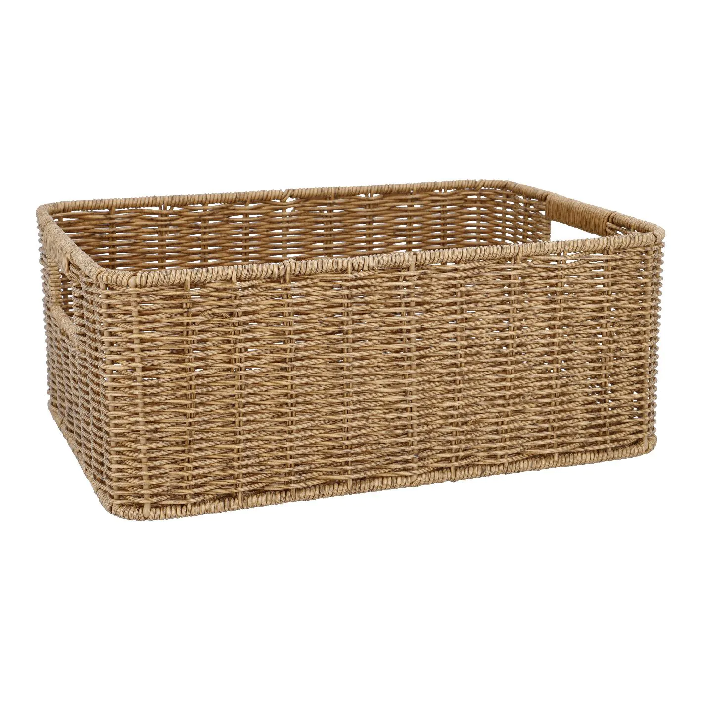 Korb Rattanoptik, eckig, 34 x 24 cm