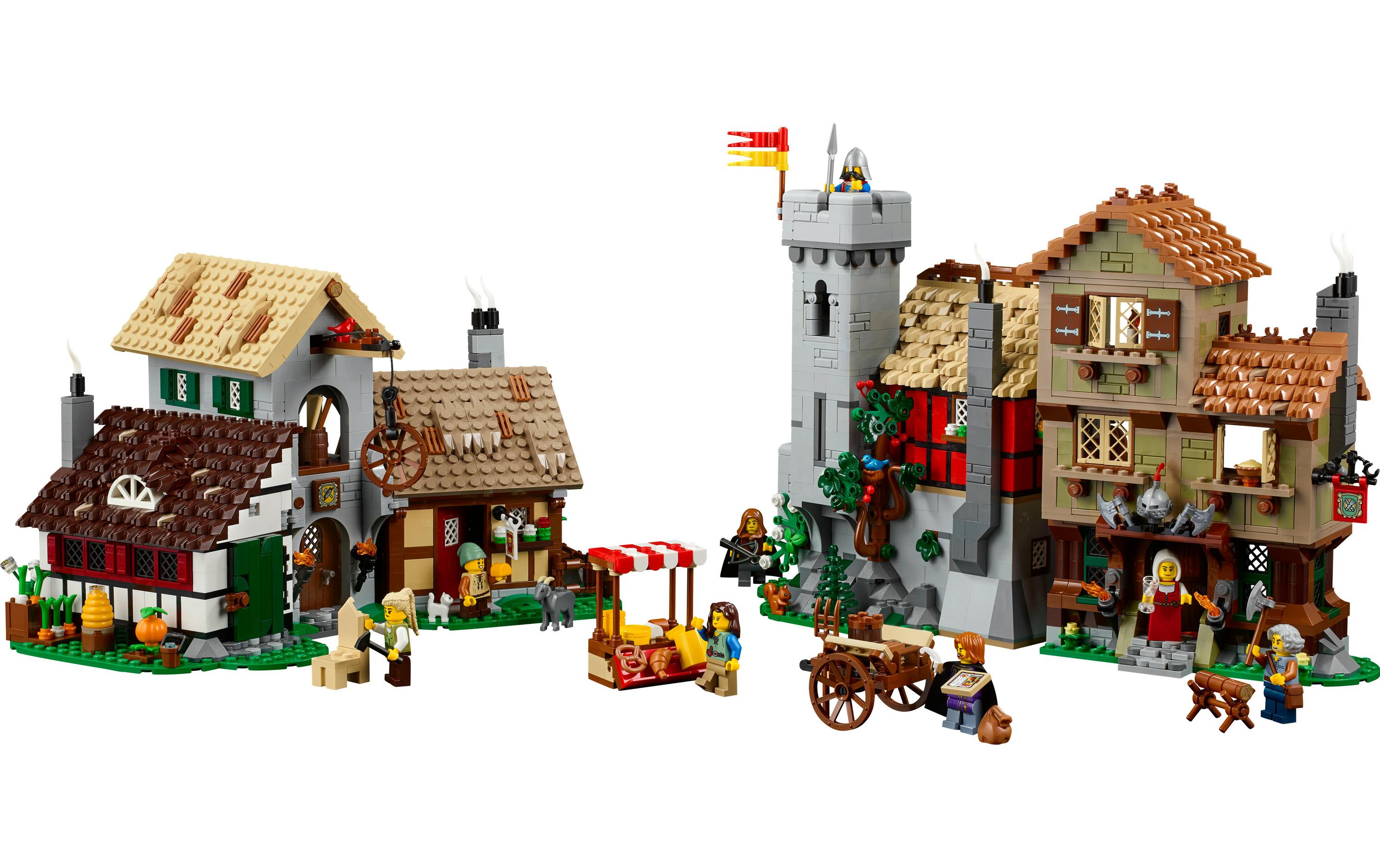 Icons Mittelalterlicher Stadtplatz 10332<br>Vielseitig konfigurierbares Bauset für Geschichtsliebhaber