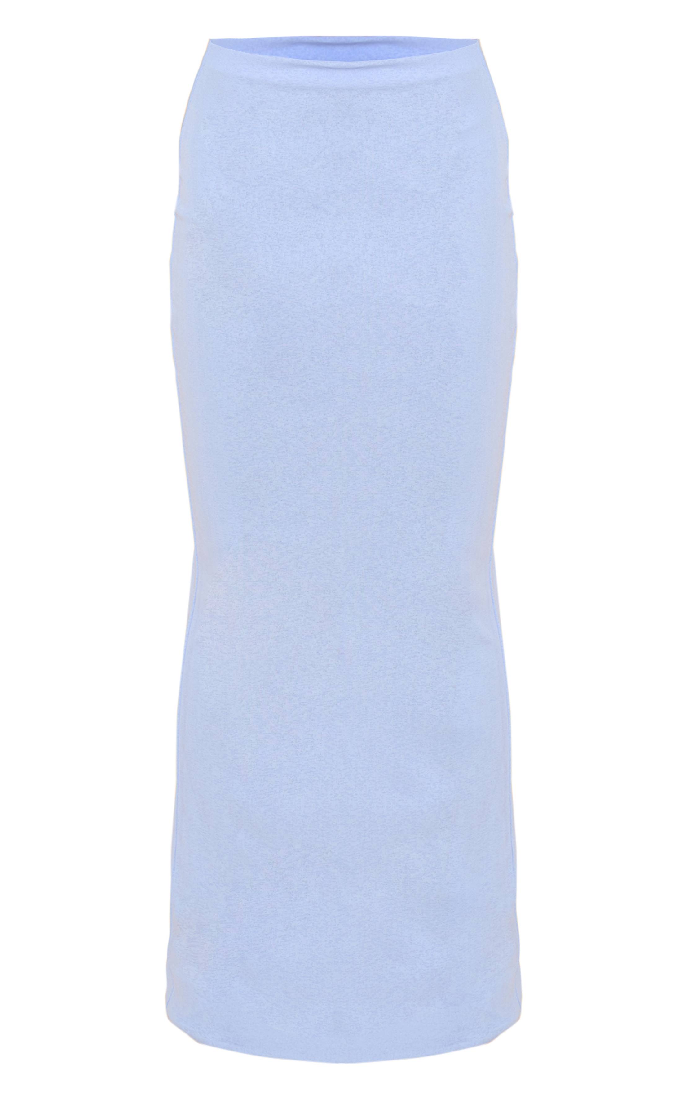 Bleu Clair Jupe Longue En Mesh Dévoré Burnout