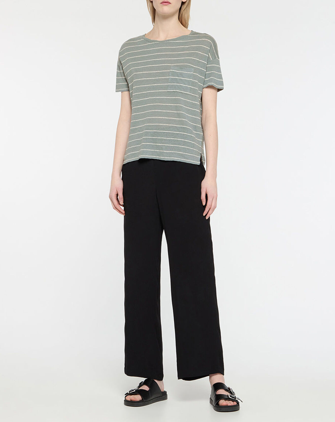 Yerse T-Shirt 100% Lin Cinthia bleu