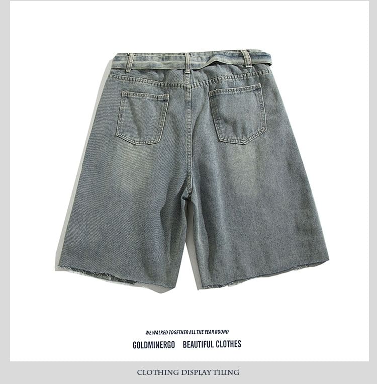 Yelmenor - Mid Rise Washed Denim Shorts