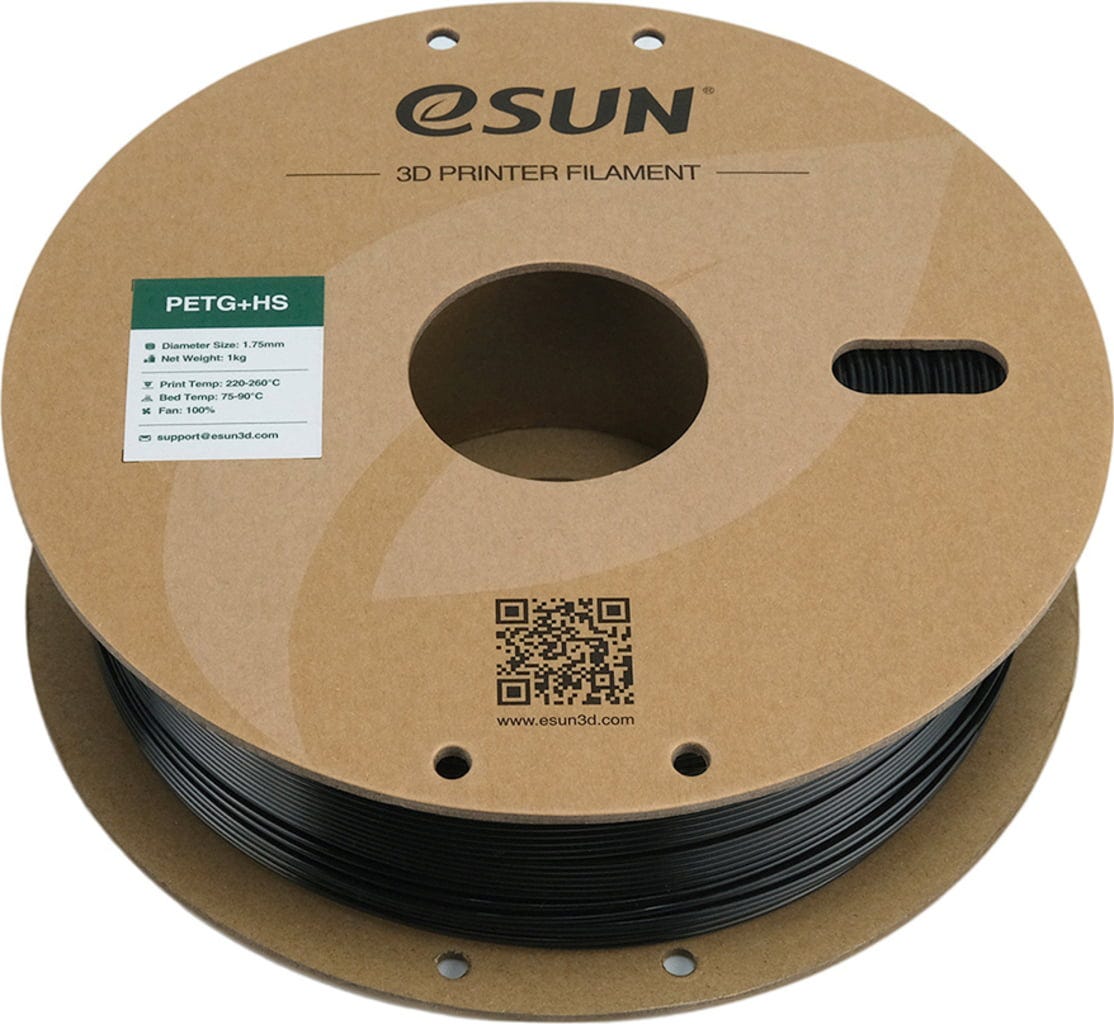 eSUN  PETG+HS Black, 1,75 mm / 1000 g    PETG-Material für den Hochgeschwindigkeitsdruck