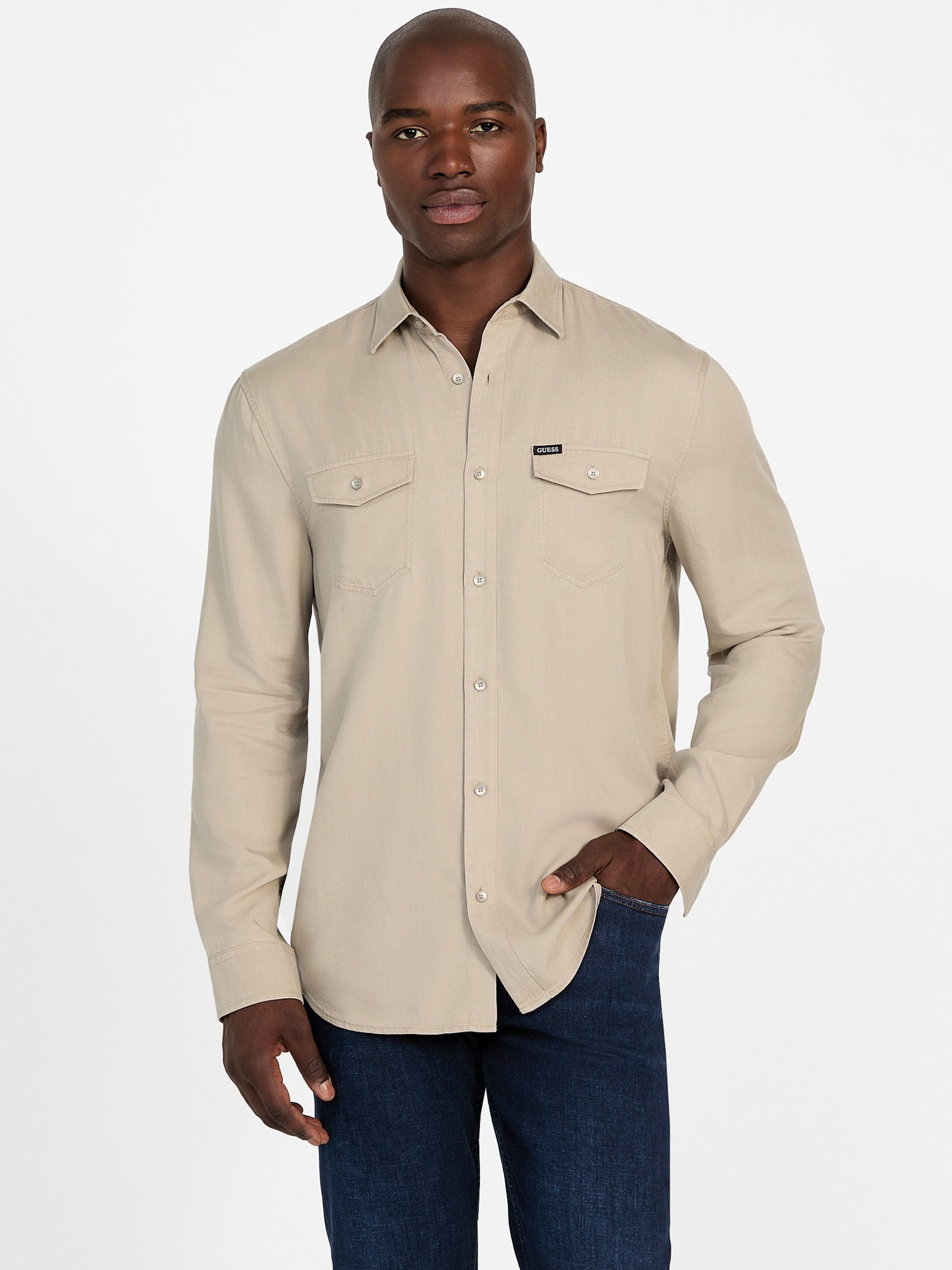 Camisa de sarja lavada