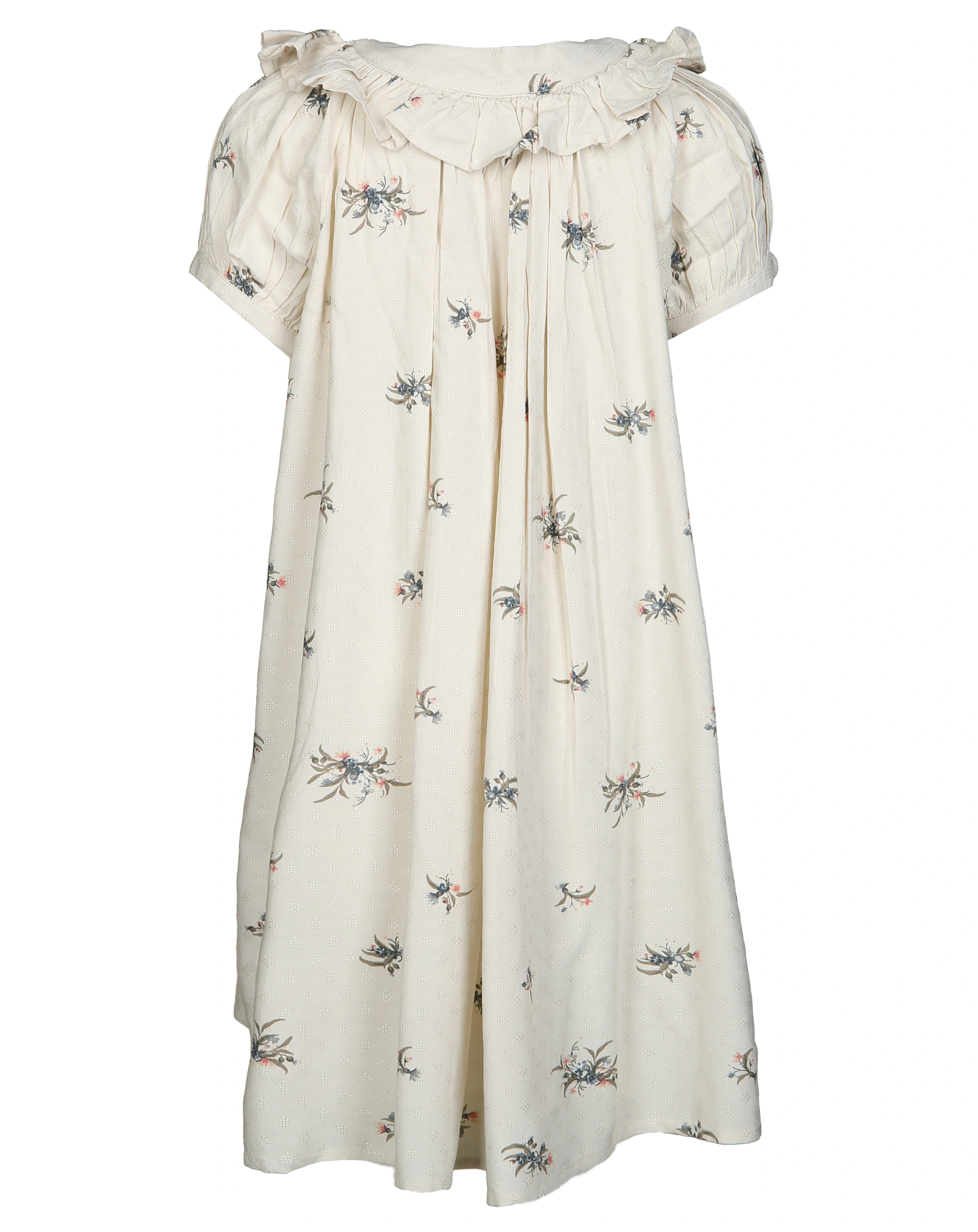 Kurzarmkleid DELINA - SPRING BLOOM in beige