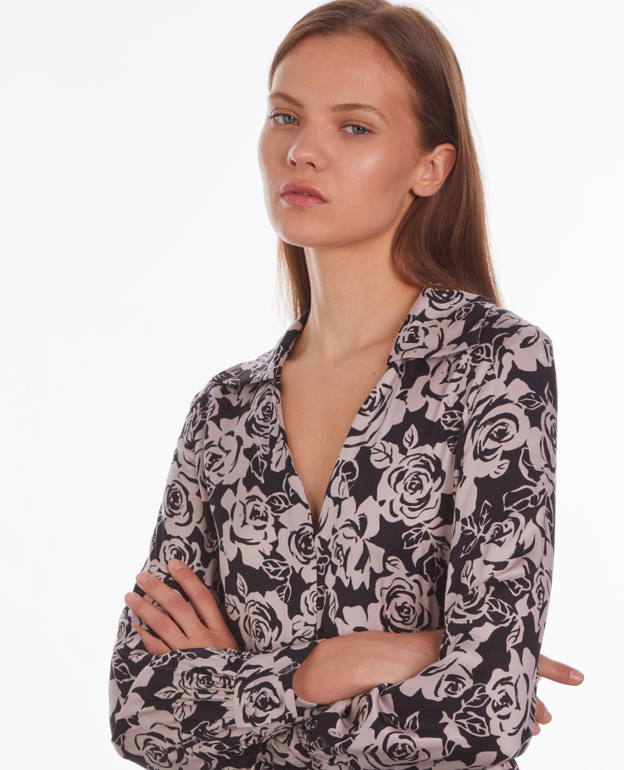 Robe mi-longue imprimée