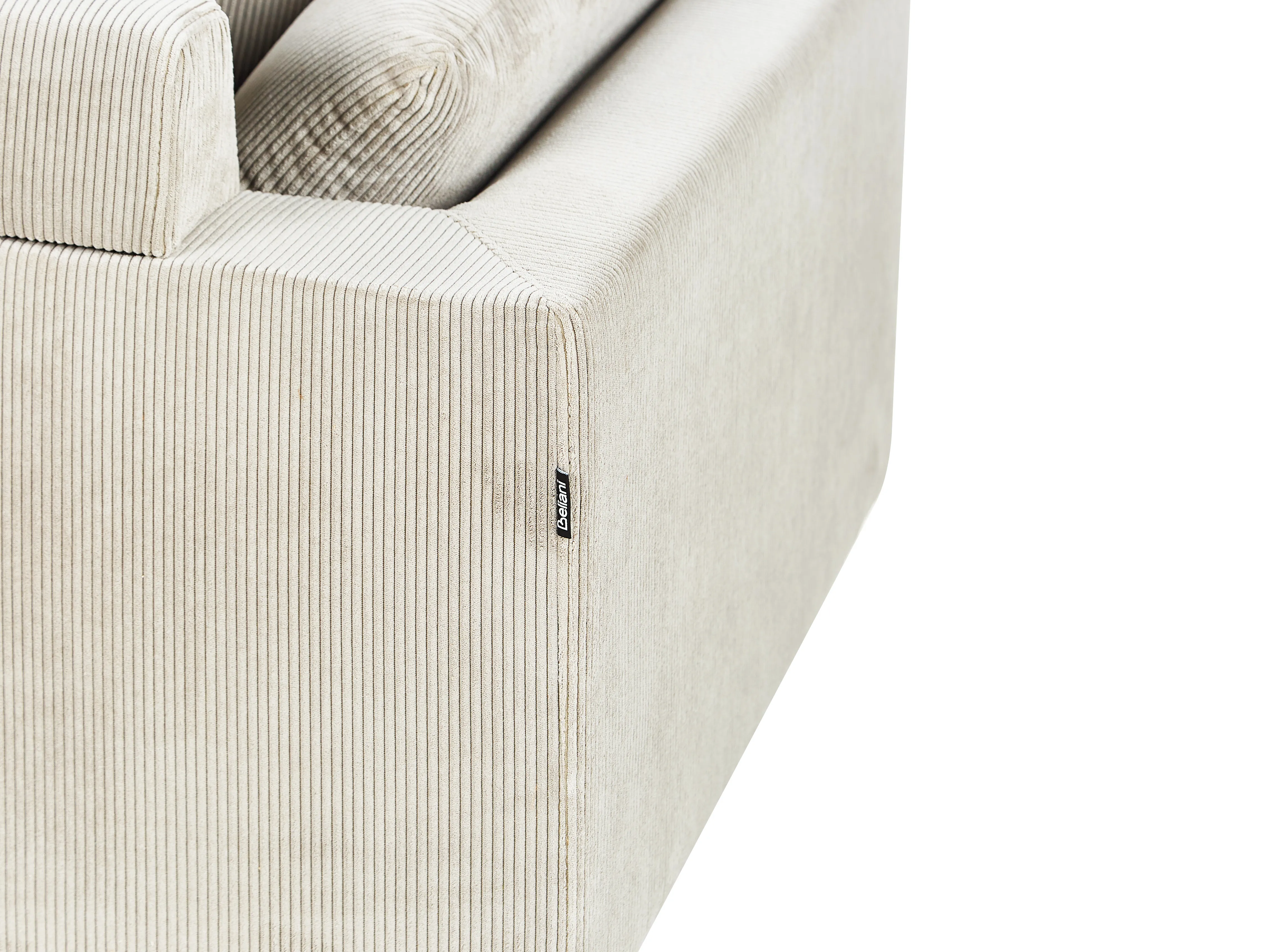 Hoekbank 4-zits LUNNER Corduroy Beige linkszijdig