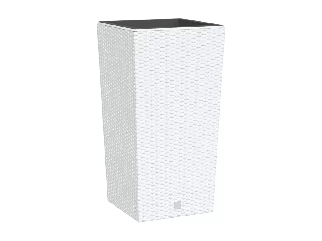 Jardinière et intérieur amovible blanc 21 /49 L rotin PP