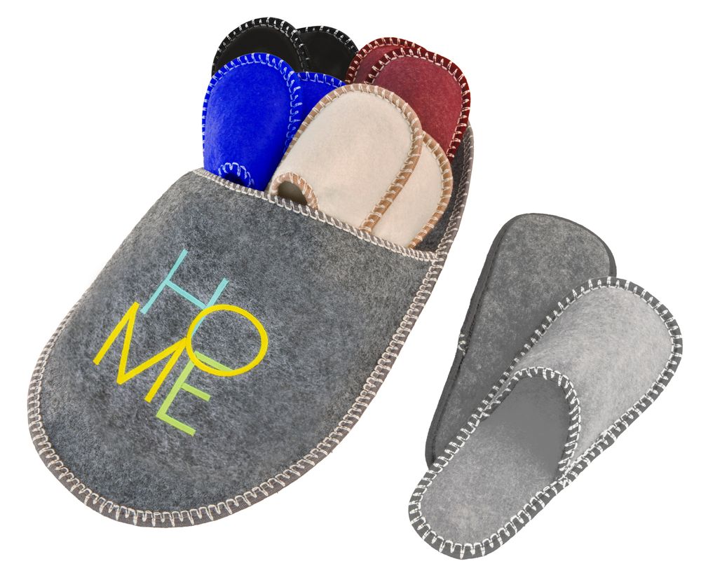BOOTSY® 5er Set Gästepantoffeln (Unisex) • Gästehausschuhe aus Filz in verschiedenen Größen u. Farben • Filzpantoffeln Gäste • Hausschuhe Set • Gästehausschuhe Set •