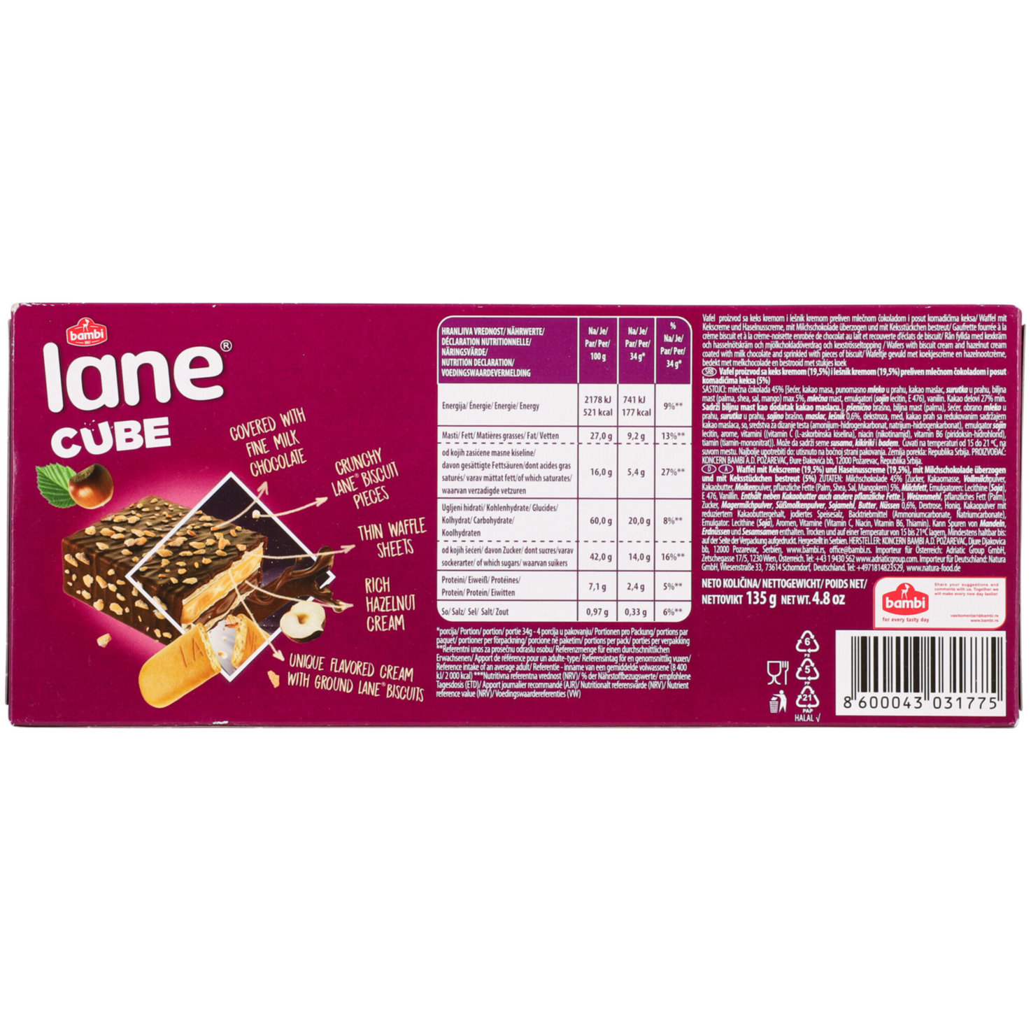 Bambi Lane Cubes Haselnuss
