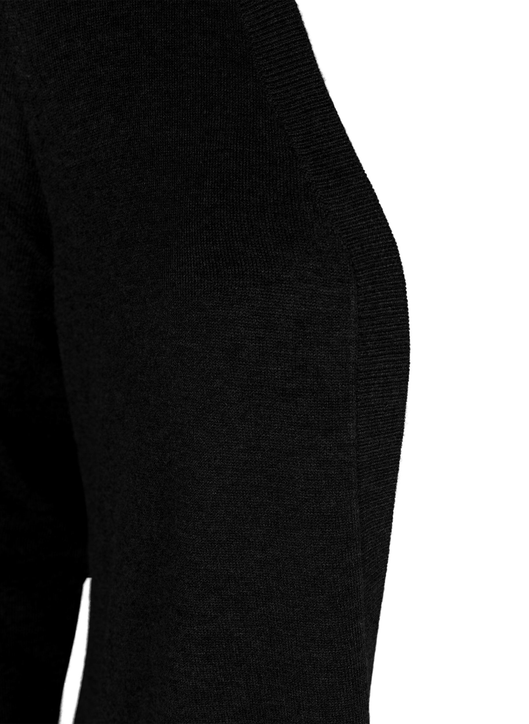 Lang strikcardigan i viskosemix