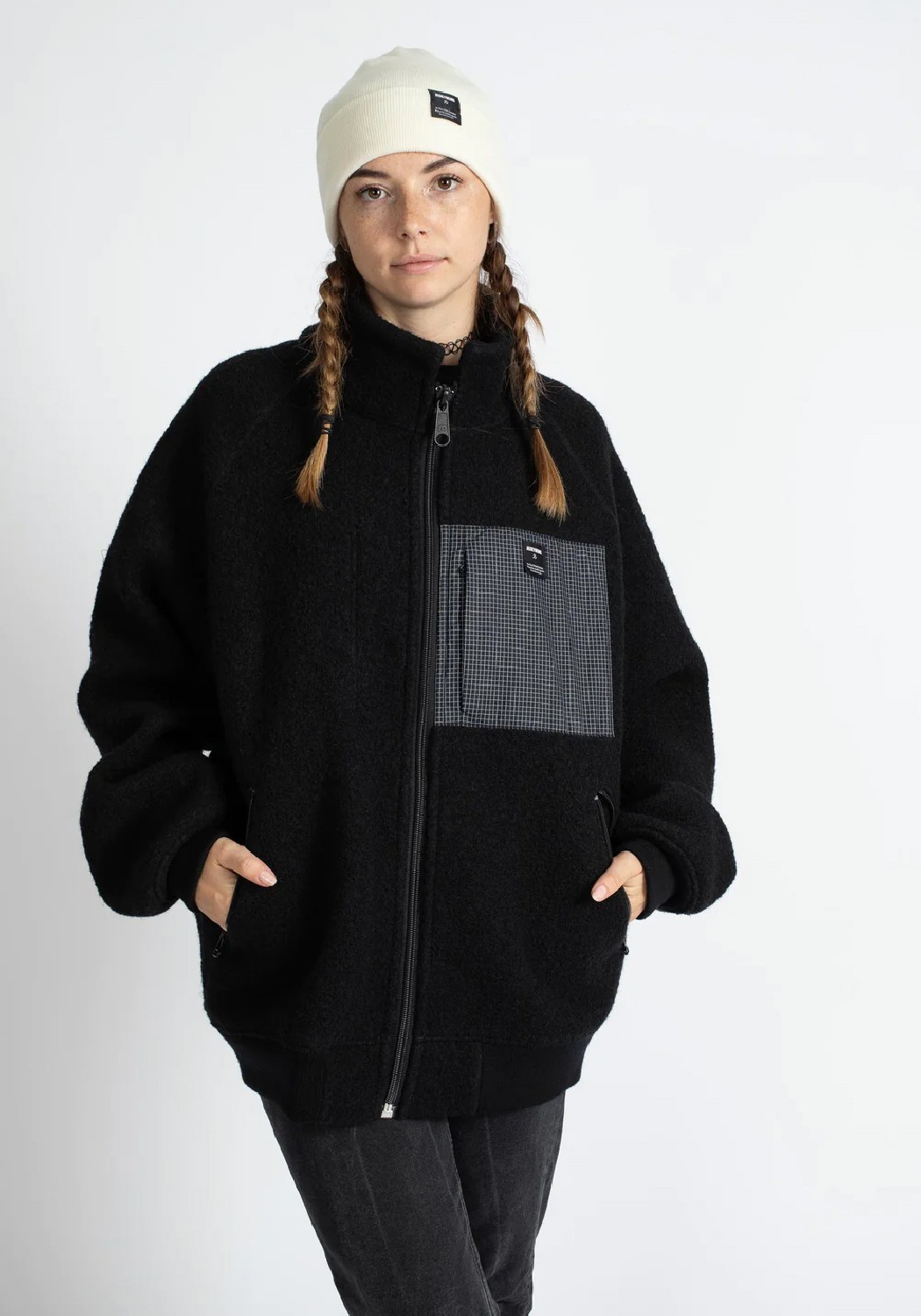 Jeckybeng The Natural Wool Fleece Jacket Black