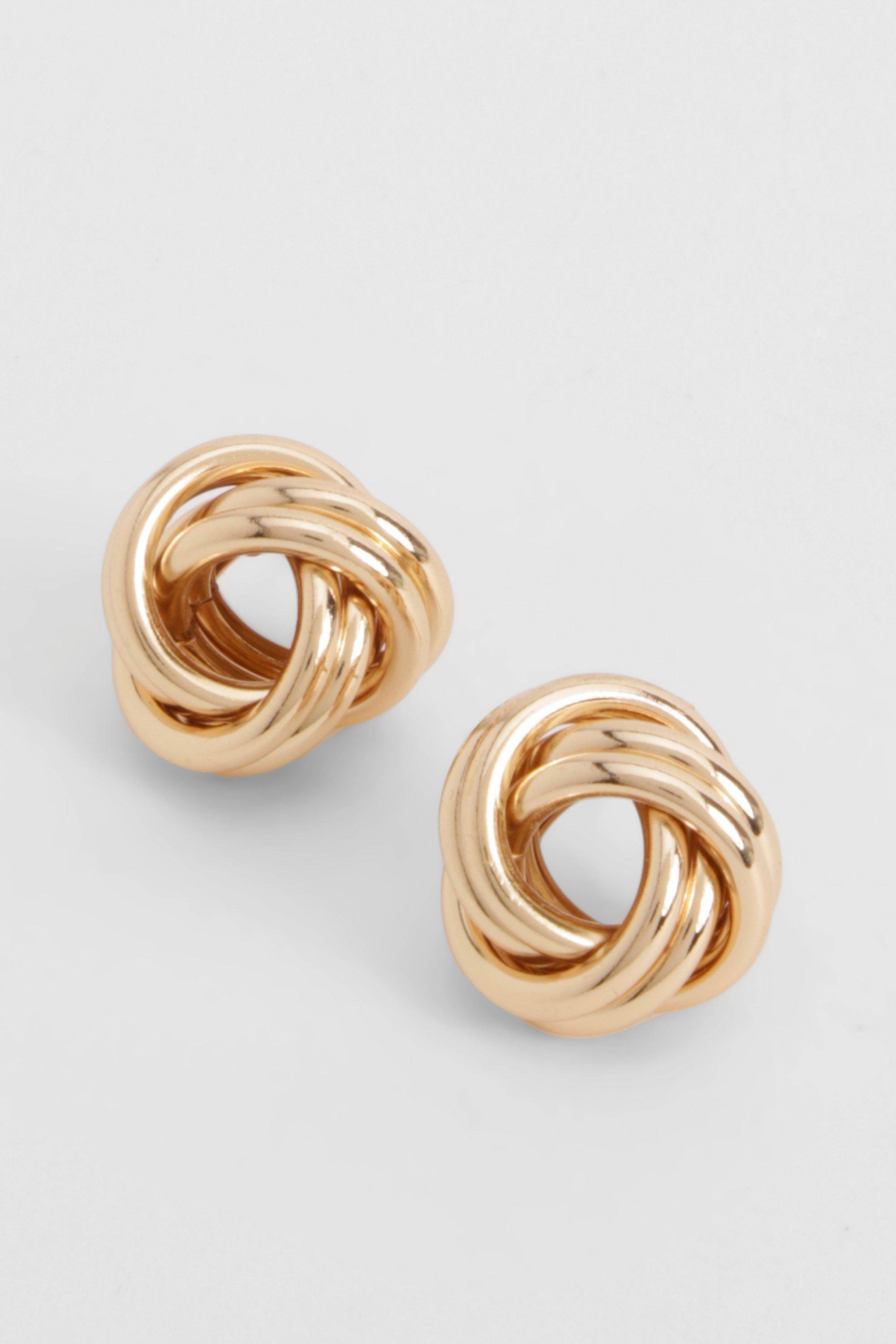 boohoo Boucles d'oreilles clous à motif de nœud