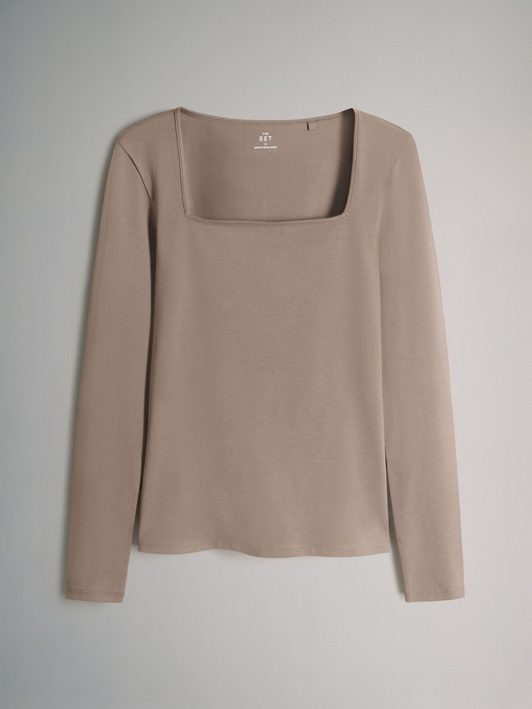 Zwart/Animal/Taupe bruin - The Set 3 Pack Square Neck Long Sleeve T-Shirts
