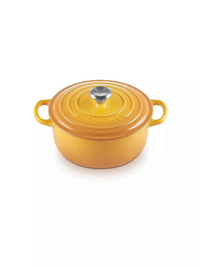 LE CREUSET Bräter rund SIGNATURE 20cm Nectar gelb