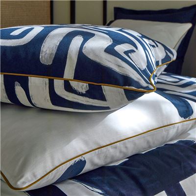 Linge de lit motif géométrique - BECQUET CRÉATION