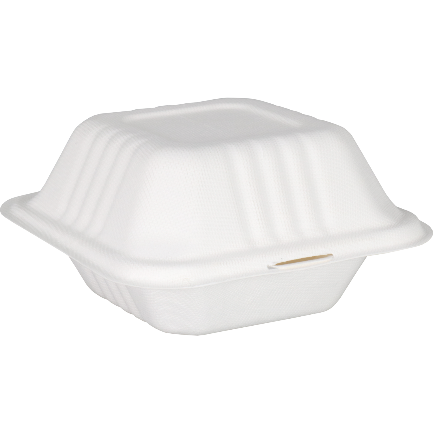 Bak, Bagasse (suikerrietpulp), hamburgerbox, 150x150x78mm, wit
