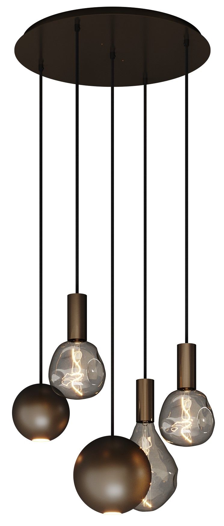 Hanglamp Ztahl - 4580-platinum Gerace ⌀50  x H120 cm