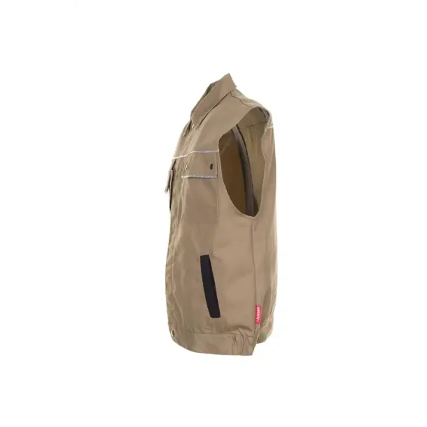 2165 Canvas 320 Arbejdsvest - Khaki/sort