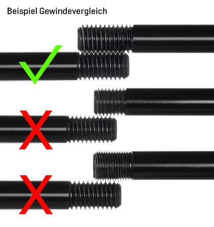FIT KIT REAR für Steckachsenmontage  schwarz  M12 x 1.75 168-180mm
