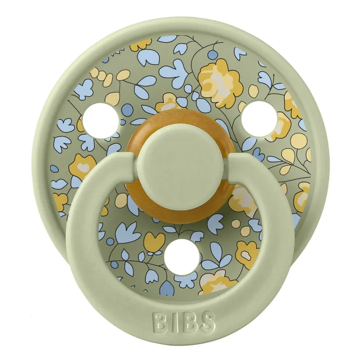 Bibs Tétines en caoutchouc naturel Bibs x Liberty - Set de 2 | Sauge
