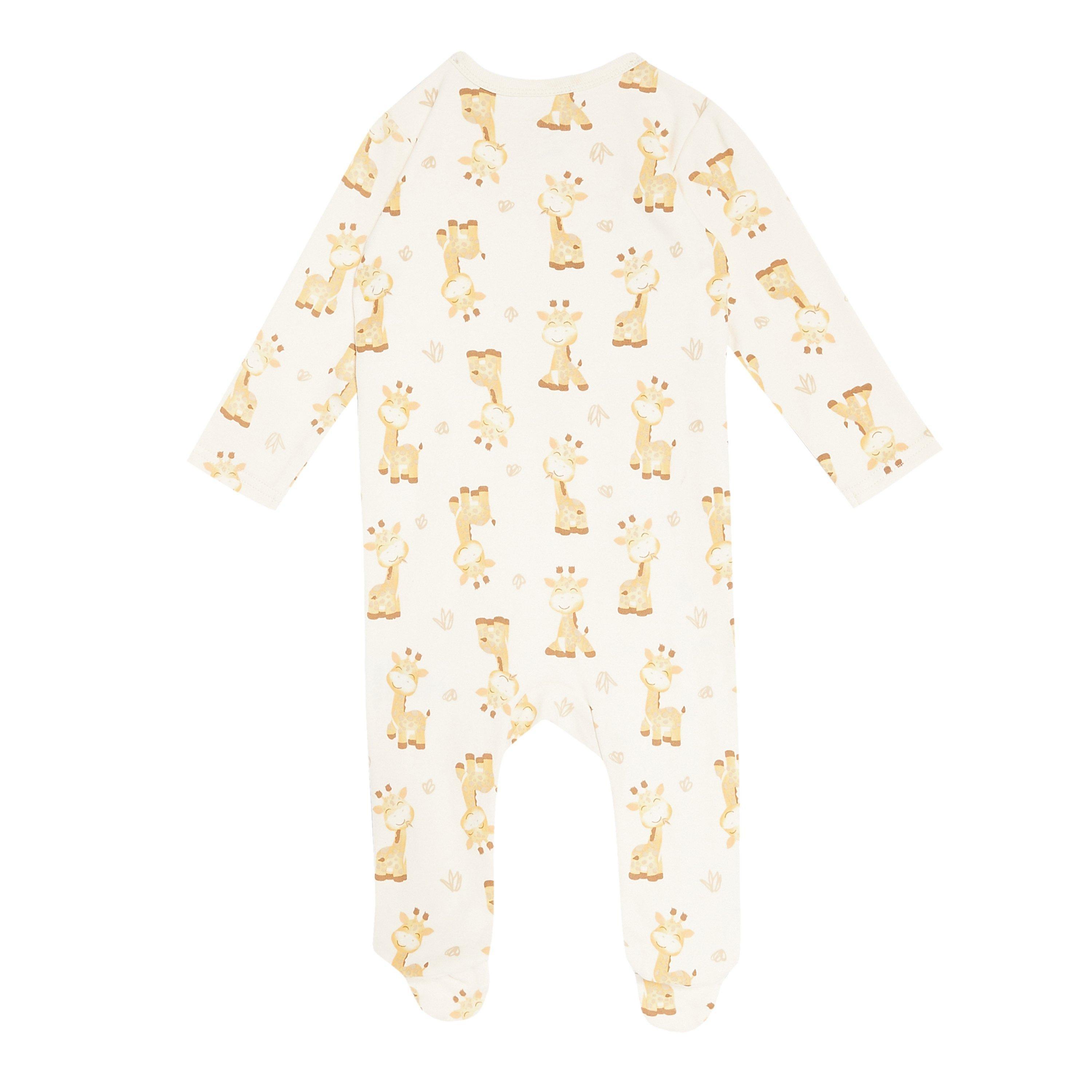 Hello World Baby Unisex Giraffe Sleepsuit and Toy Set