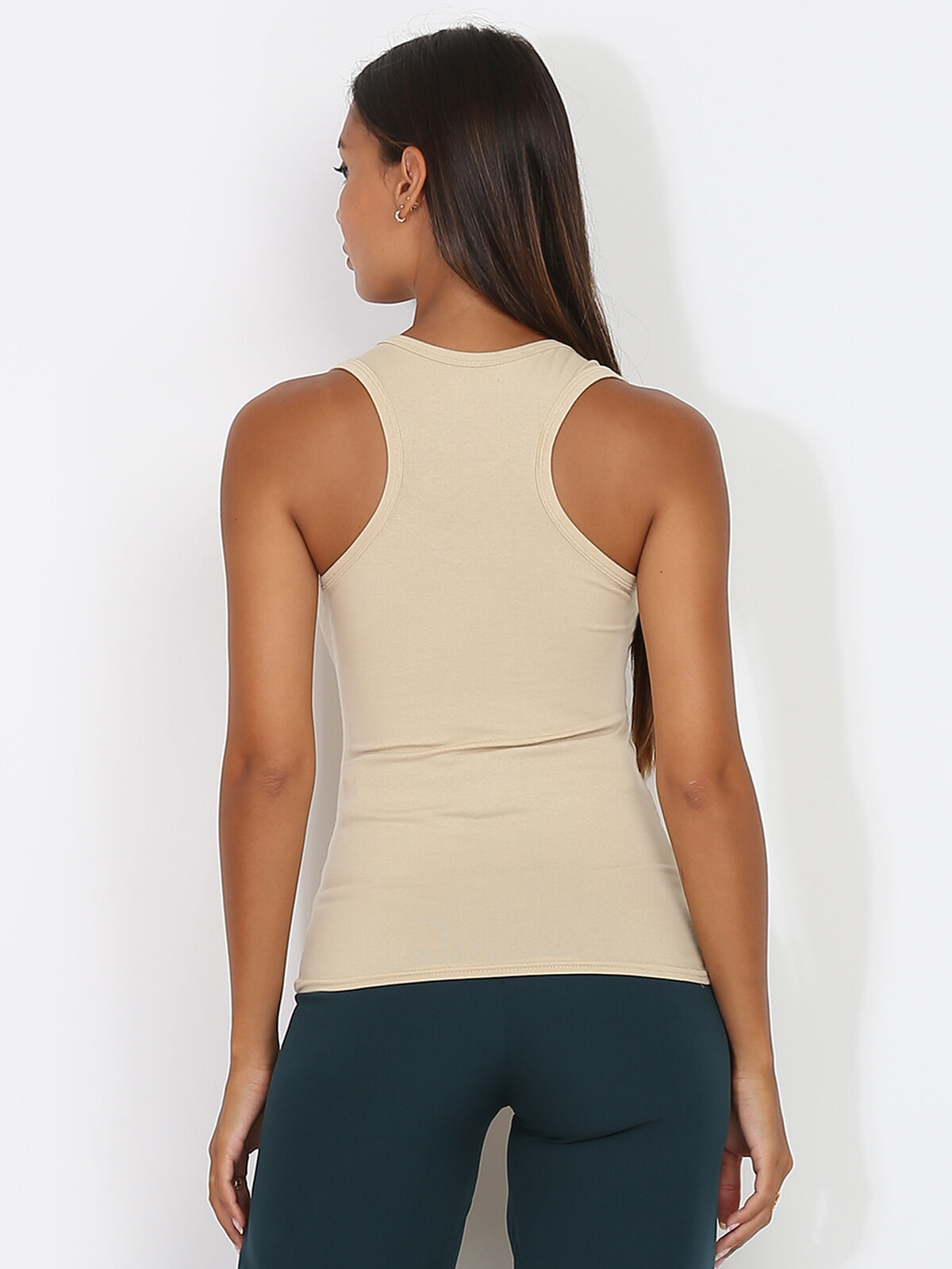 Débardeur moulant et extensible- Beige