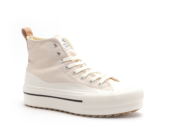 Victoria boots bottine femme 1061122 tribu doble lona  pieza beige