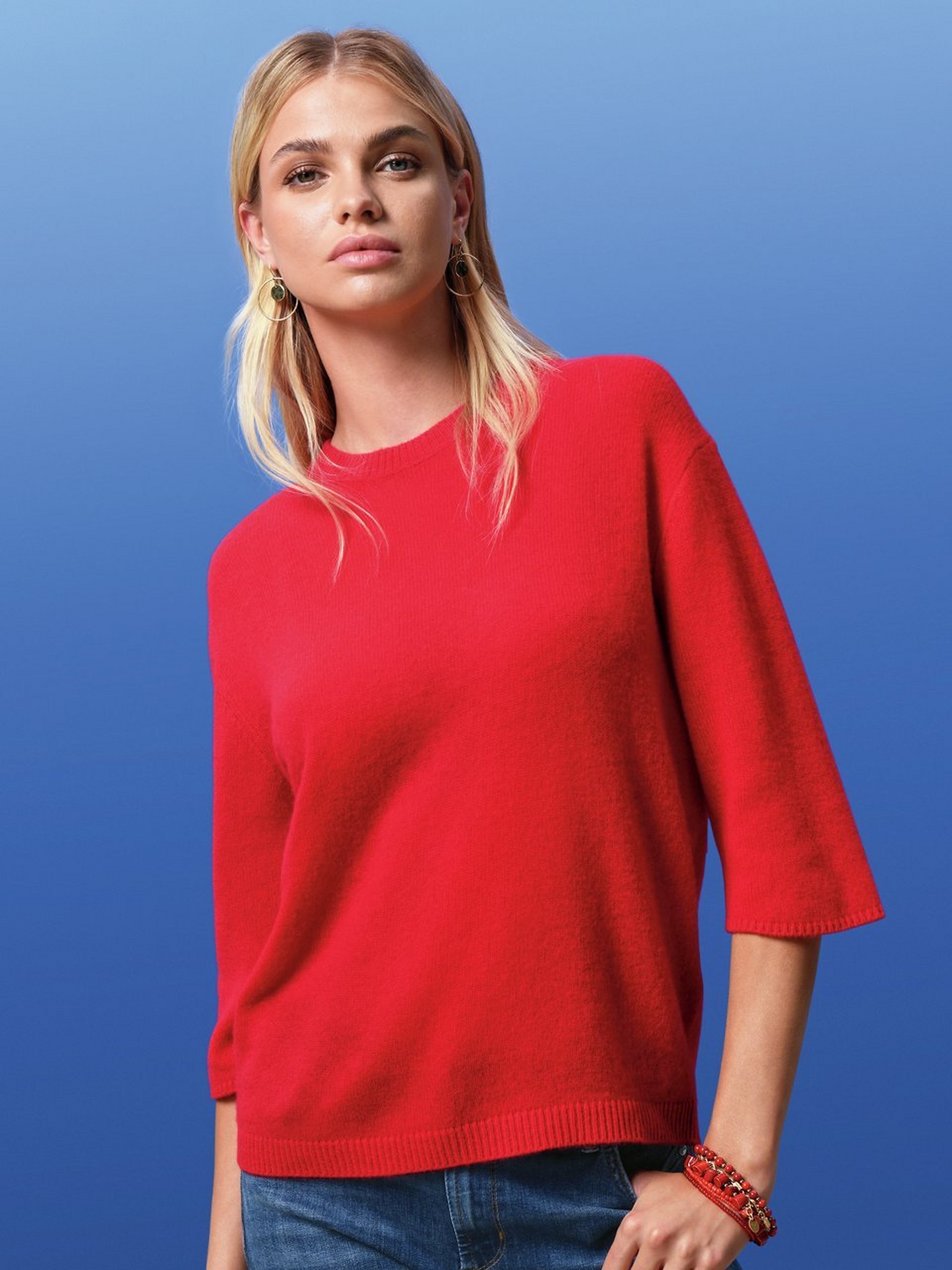Rundhals-Pullover aus 100% Kaschmir