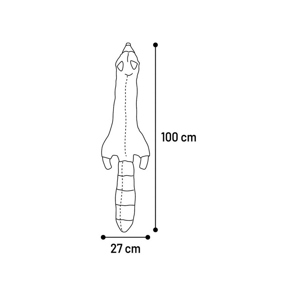 Jouet raton laveur gris 100 cm pour chien