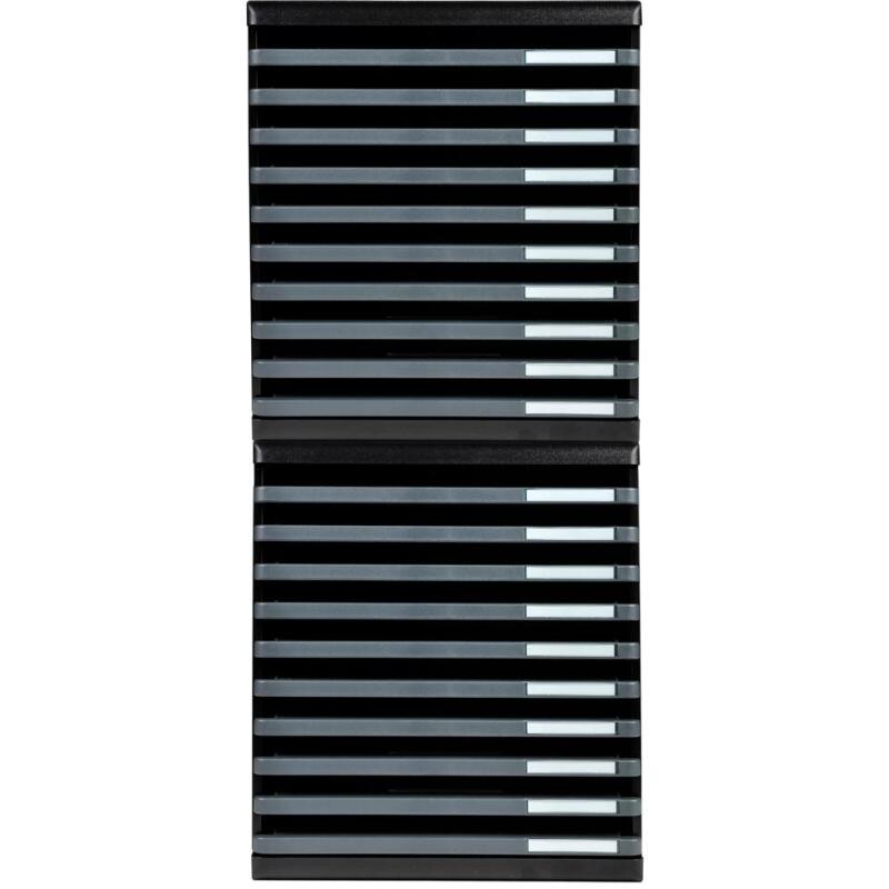 MODULO A4 10 tiroirs ouverts  MODULO A4 10 tiroirs ouverts Ecoblack